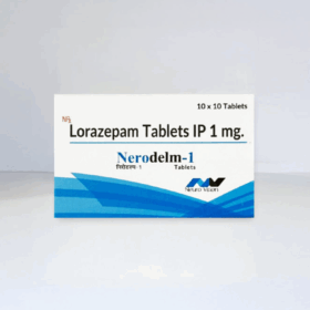 Nerodelm Larazepam Tablets IP 2mg 10 Tablets